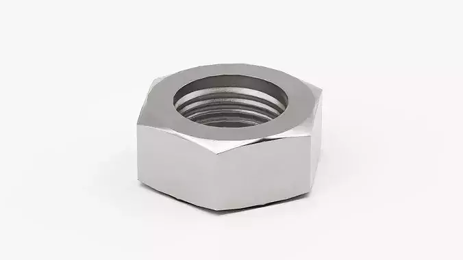 Metal Nut - Game Ready Low Poly Low-poly 3D model