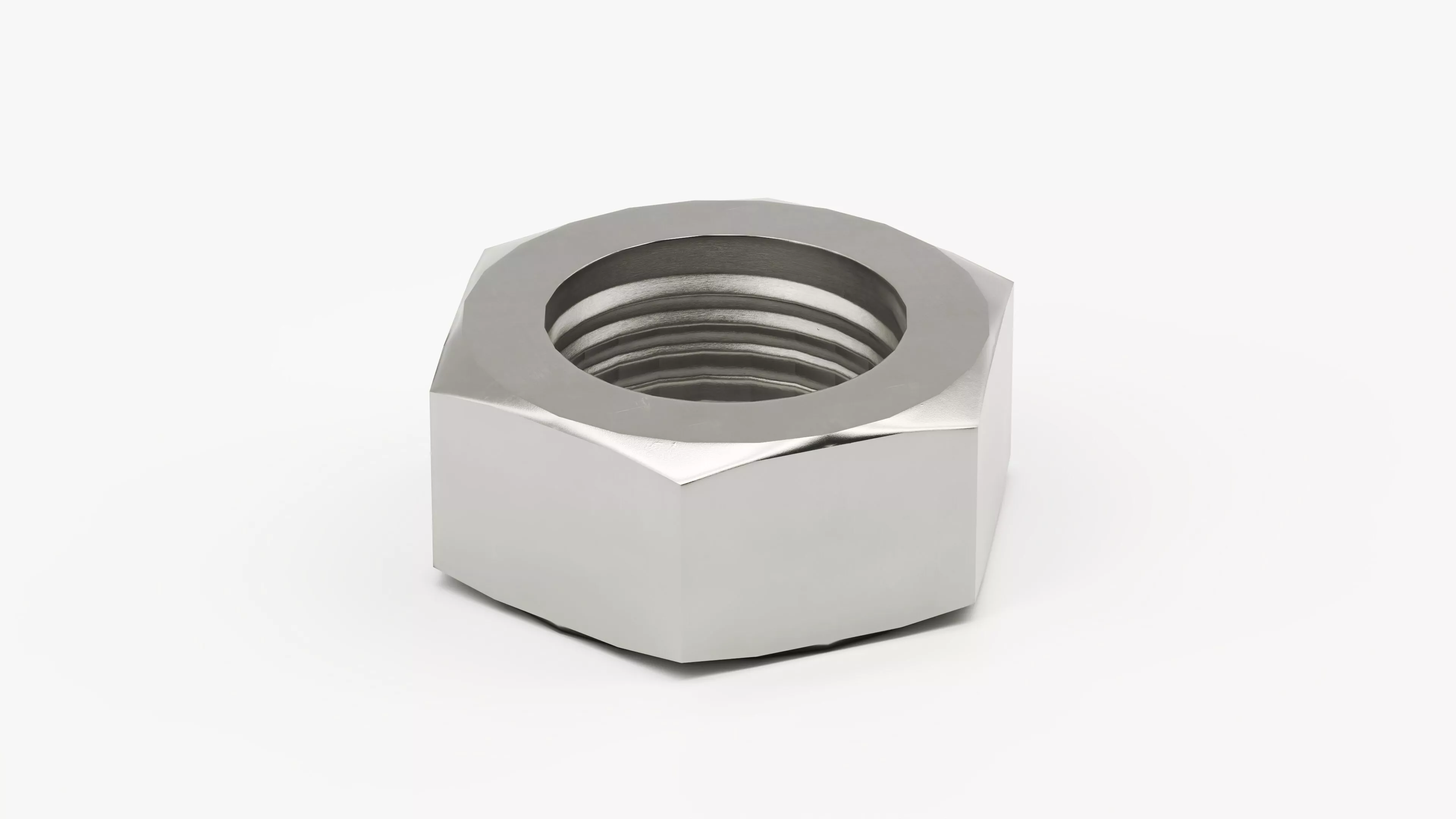 Metal Nut - Game Ready Low Poly Low-poly 3D model