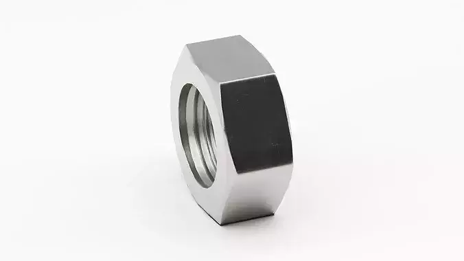 Metal Nut - Game Ready Low Poly Low-poly 3D model 7