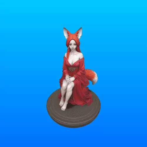 3517 Fox Spirit Woman in Pu Song Ling Style STL 3D print model