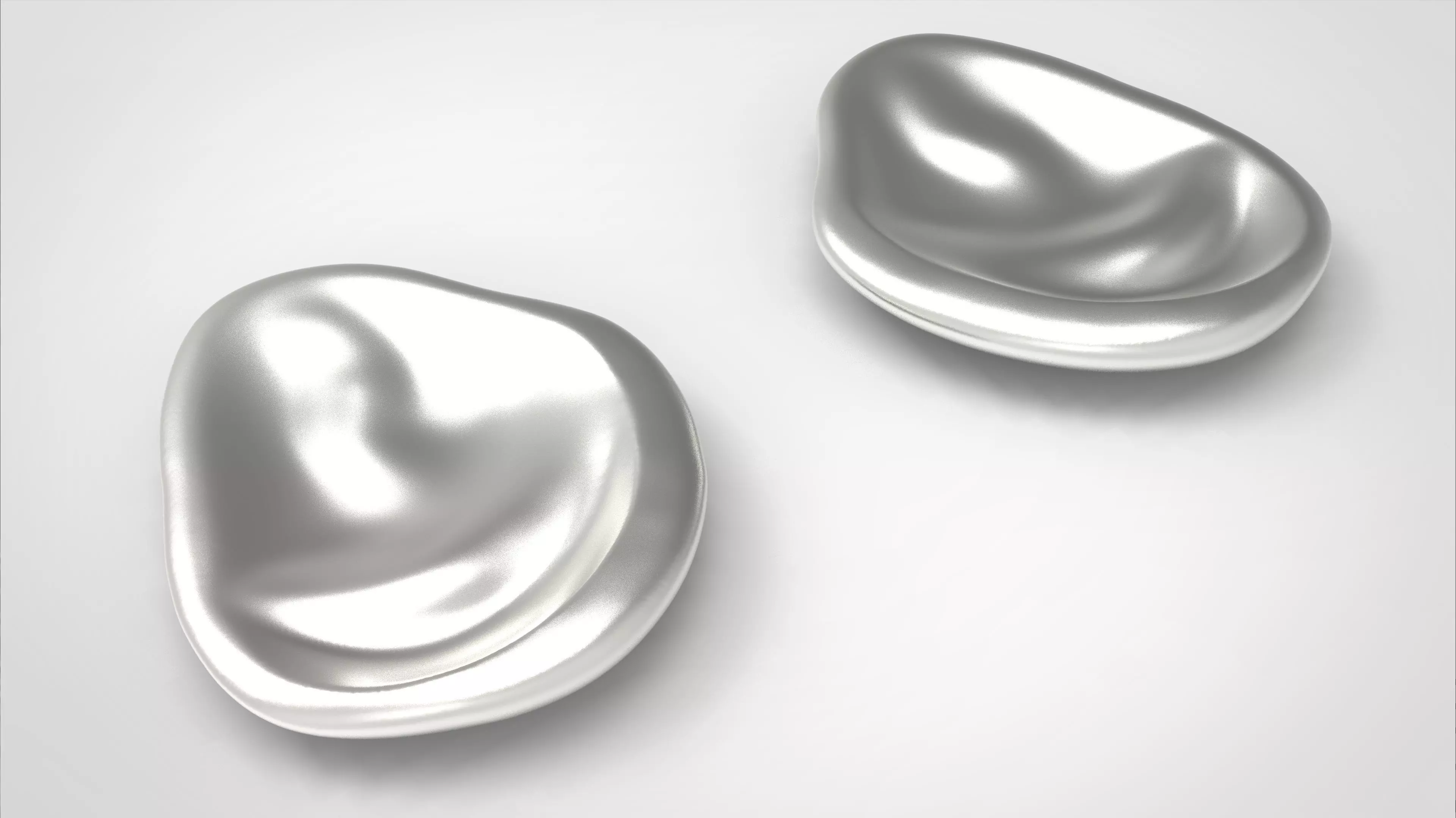 Trendy chunky WRINKLED EARRING 3D print model
