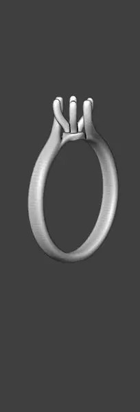 Beautiful classy engagement ring at 3D printed file 3D print model