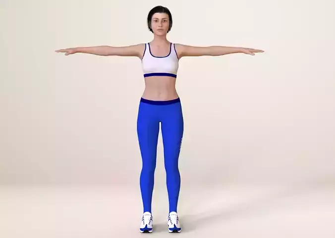 Gym Athlete Fitness Girl 01