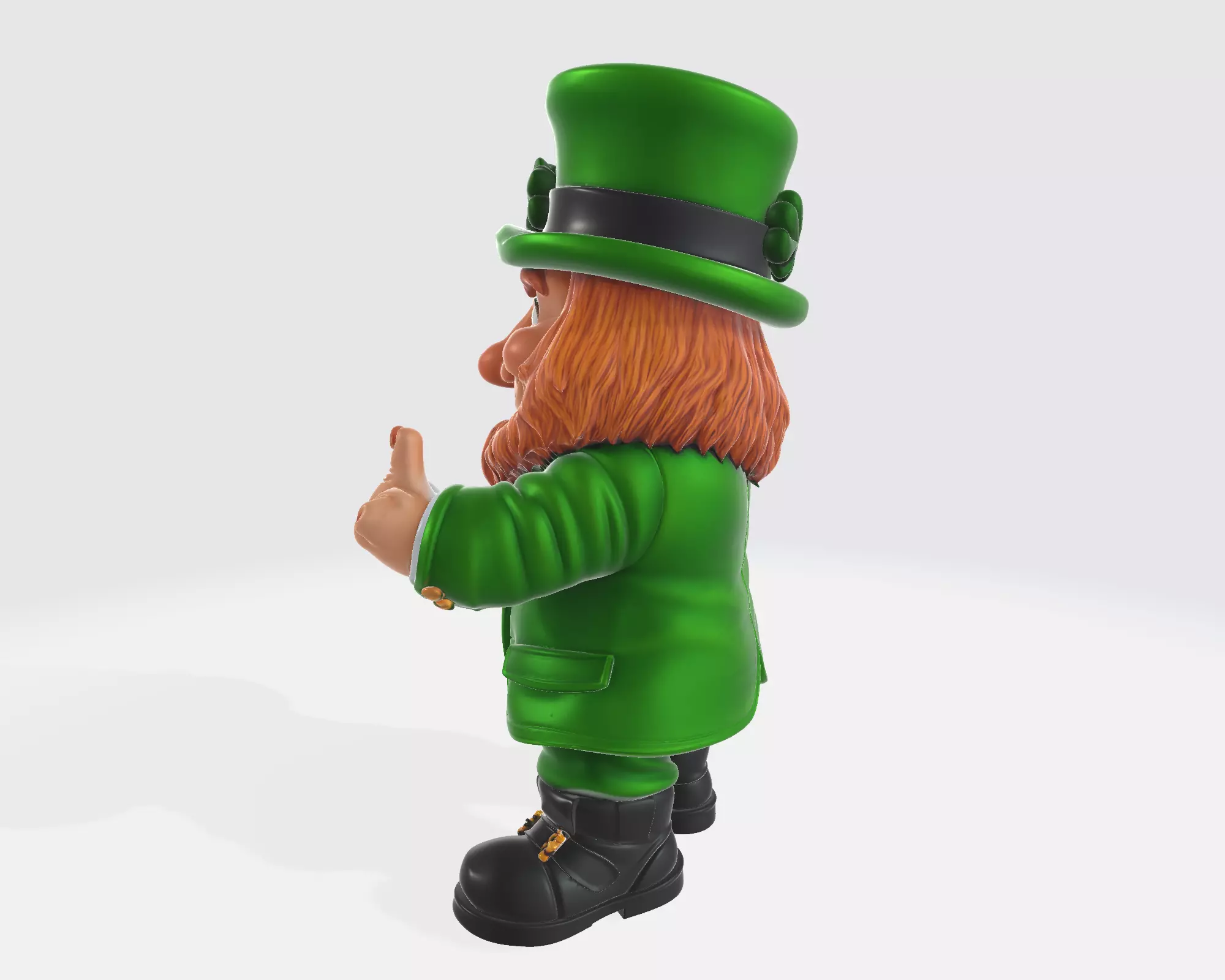 Cheeky Leprechaun St Patricks Day Figurine Funny Irish Shamrock 3D