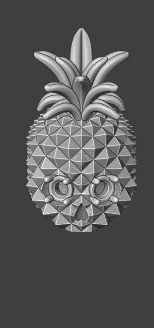 Pineapple Ring 3D printed Model 3D print model