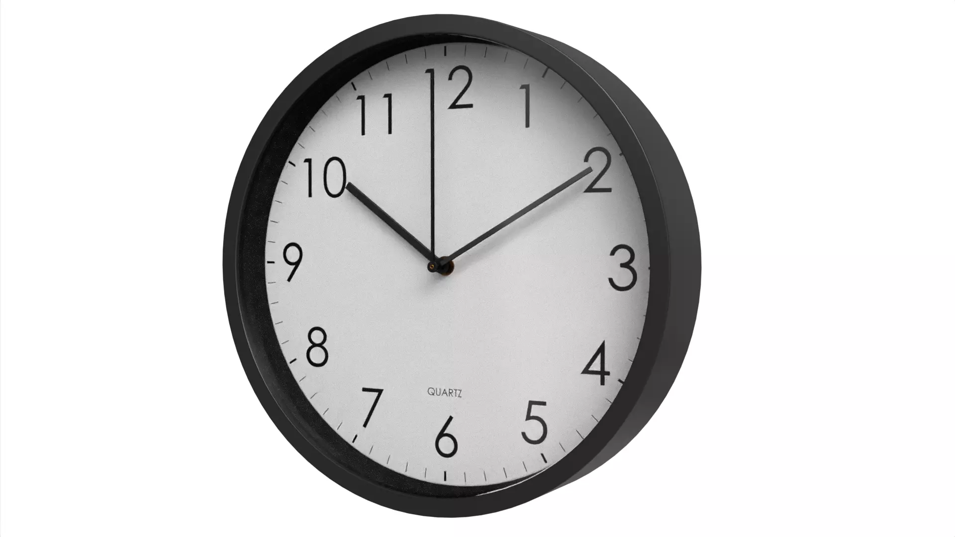 Modern Minimalist Wall Clock Quartz Analogue Black White Low-poly 3D model