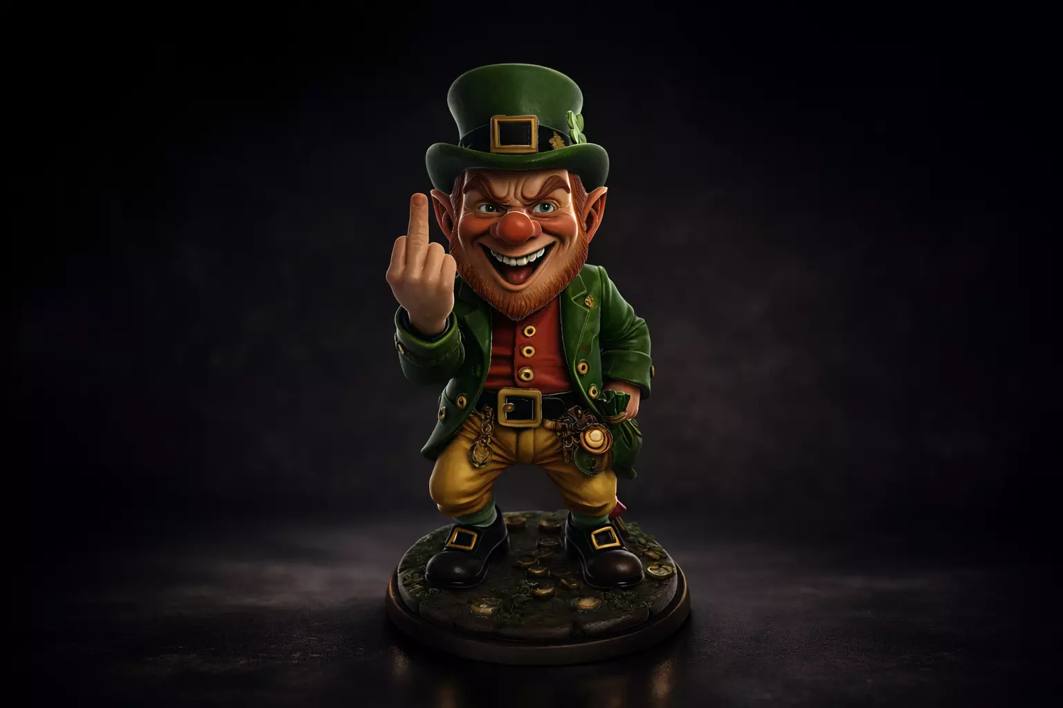 St Patricks Day Leprechaun Figurine Irish Lucky Charm Statue 3D print model