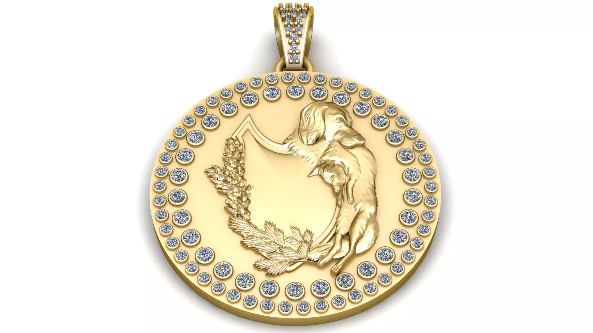 3D Printable Deer Pendant Model with Metal Weight Calculation 3D print model