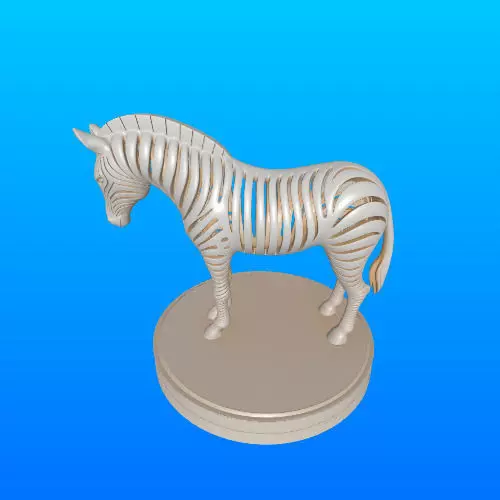 3523 Hollow Zebra with Cutout Stripes 3D Model STL 3D print model