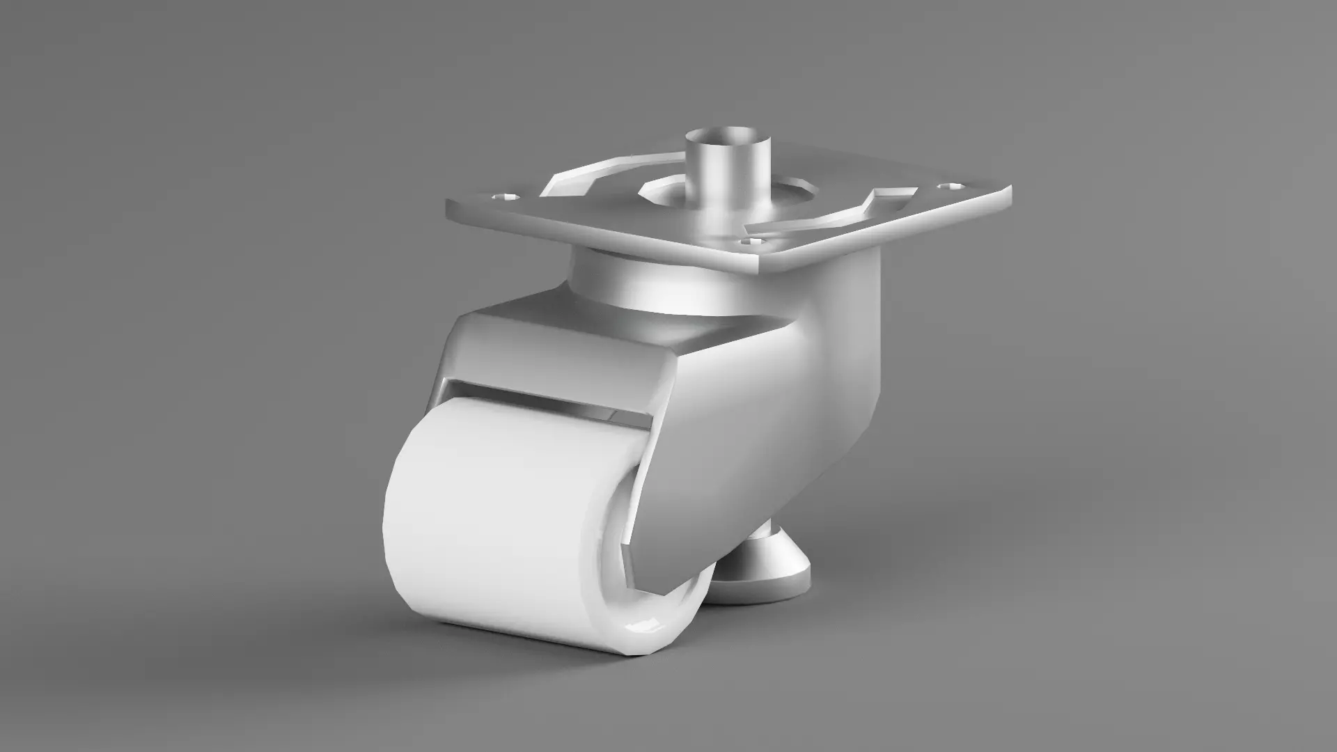 Industrial Caster Wheel with Brake Heavy Duty Equipment Roller Free 3D model