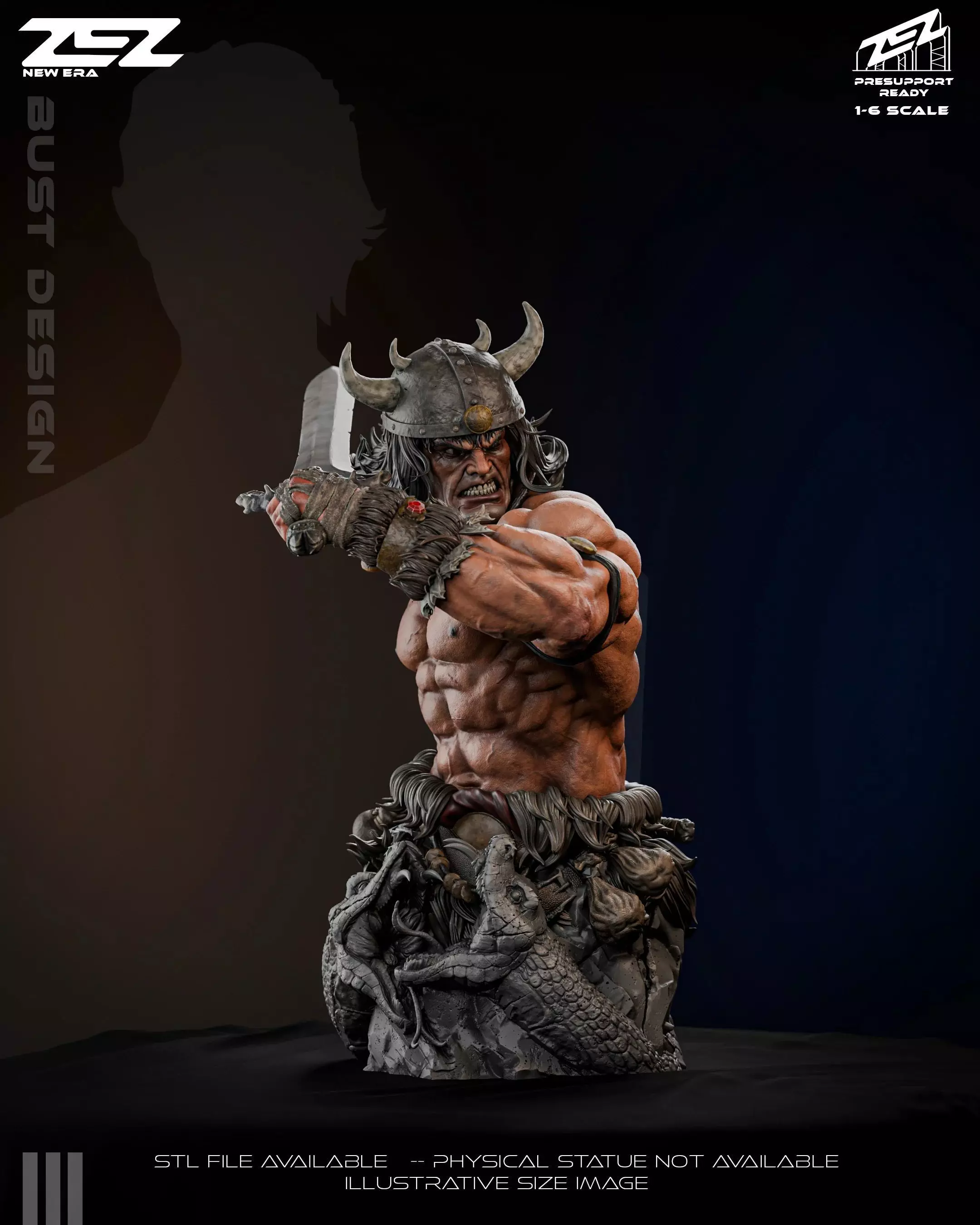 CONAN ZEZ BUST 3D print model