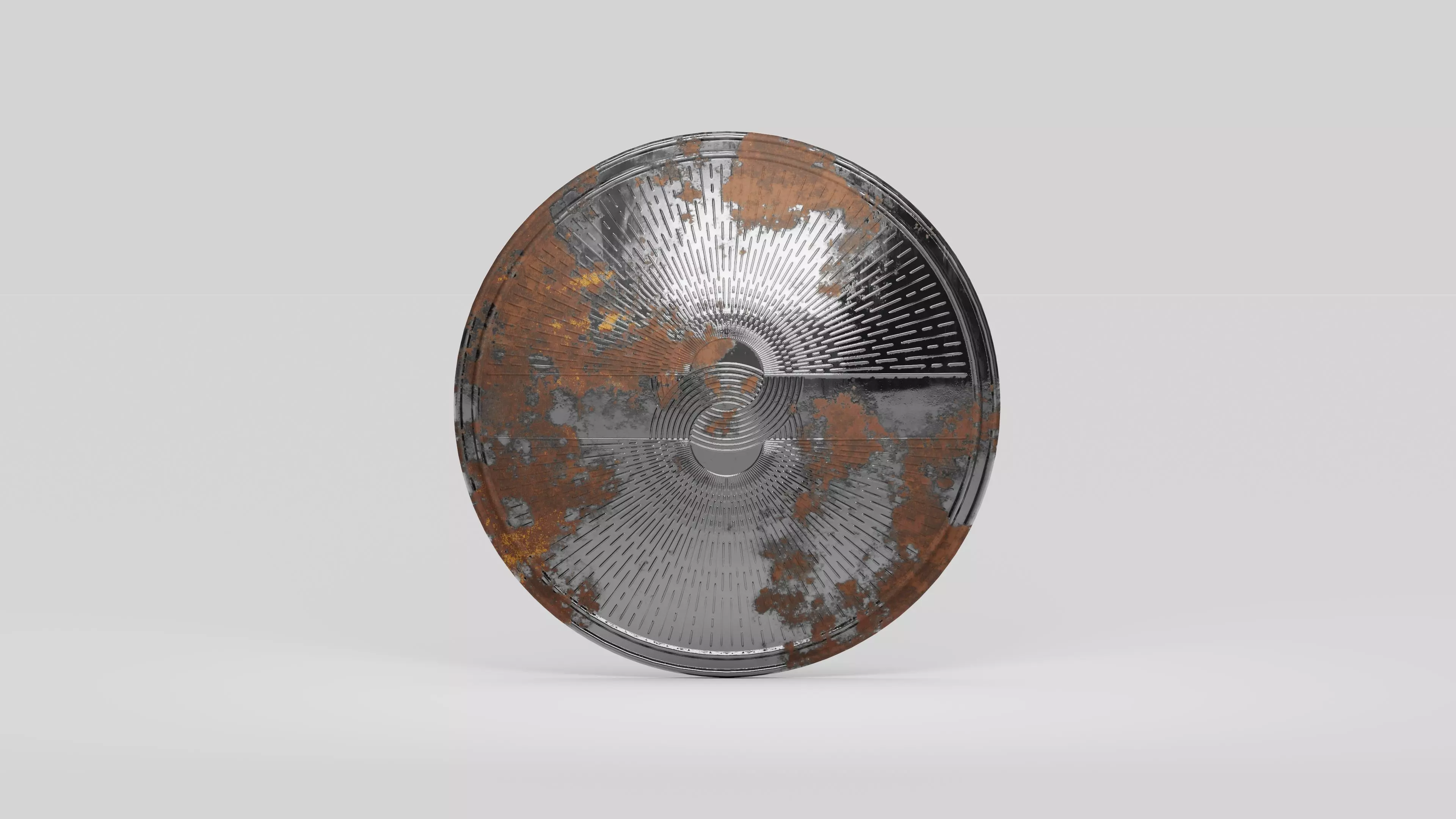 Medieval Metal Shield - Game Ready - 3D Print Ready Low-poly 3D model