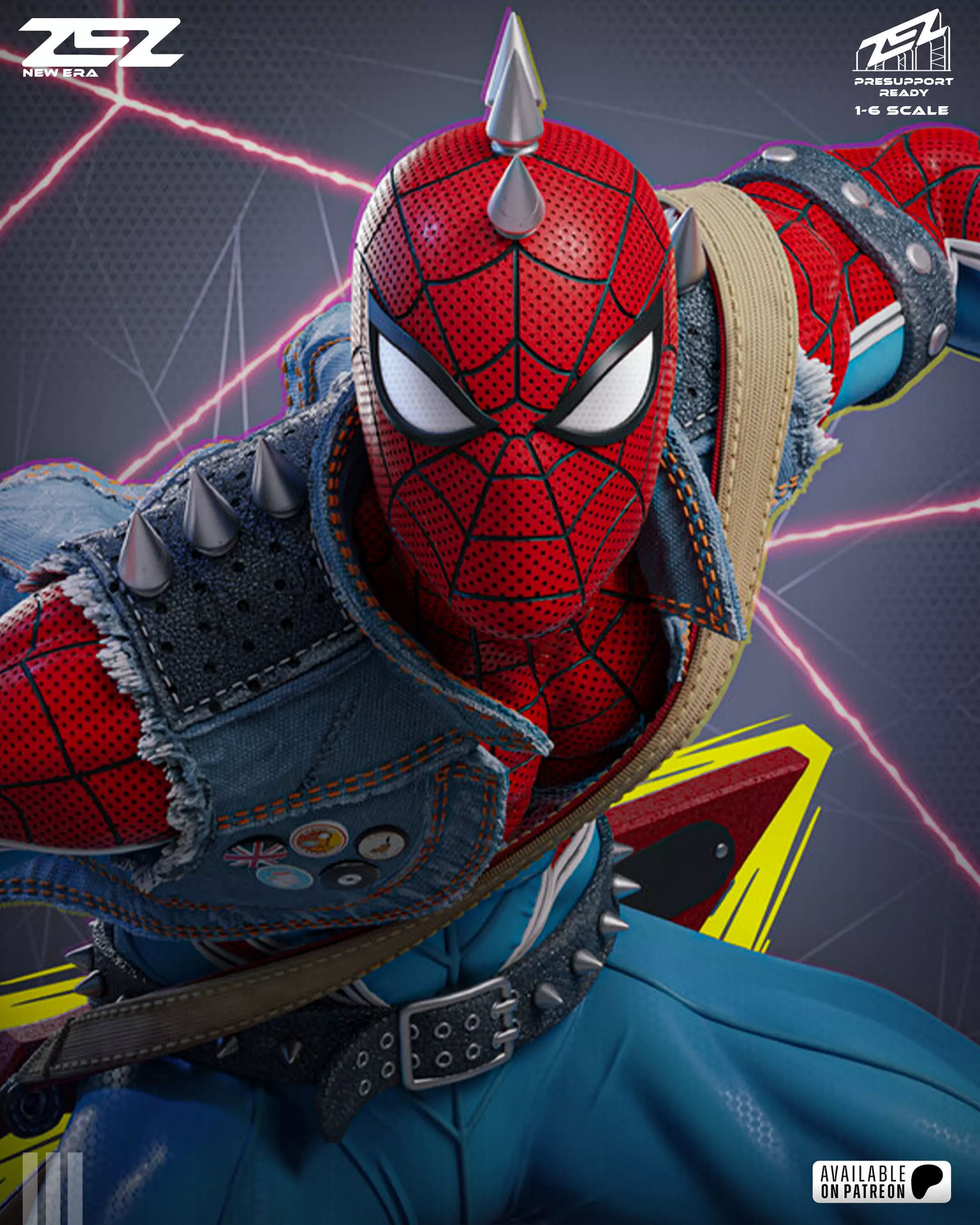 SPIDER PUNK ZEZ STL 3D print model