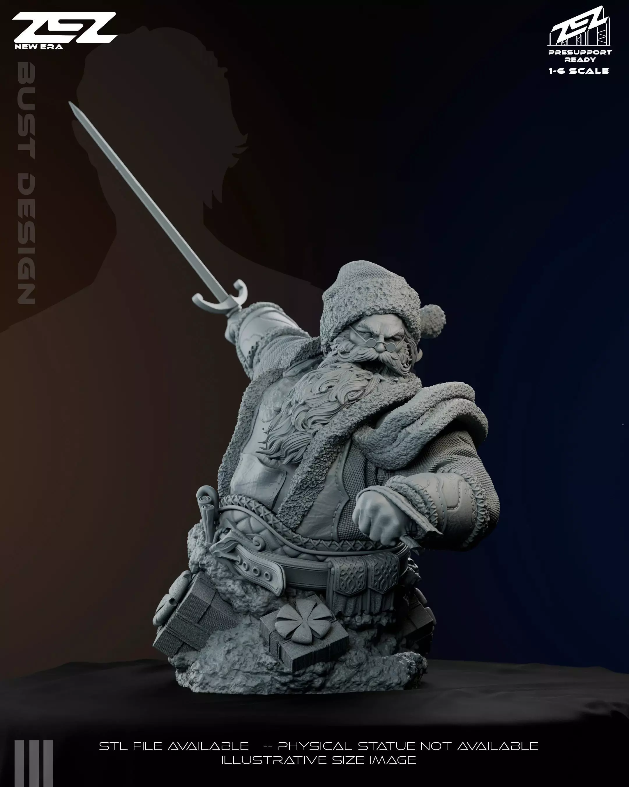 SANTA CLAUS ZEZ BUST 3D print model