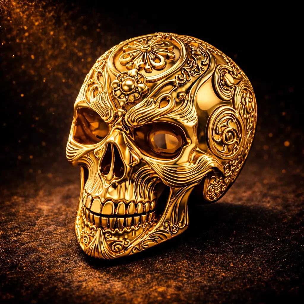 Baroque Skull Pendant 3D print model