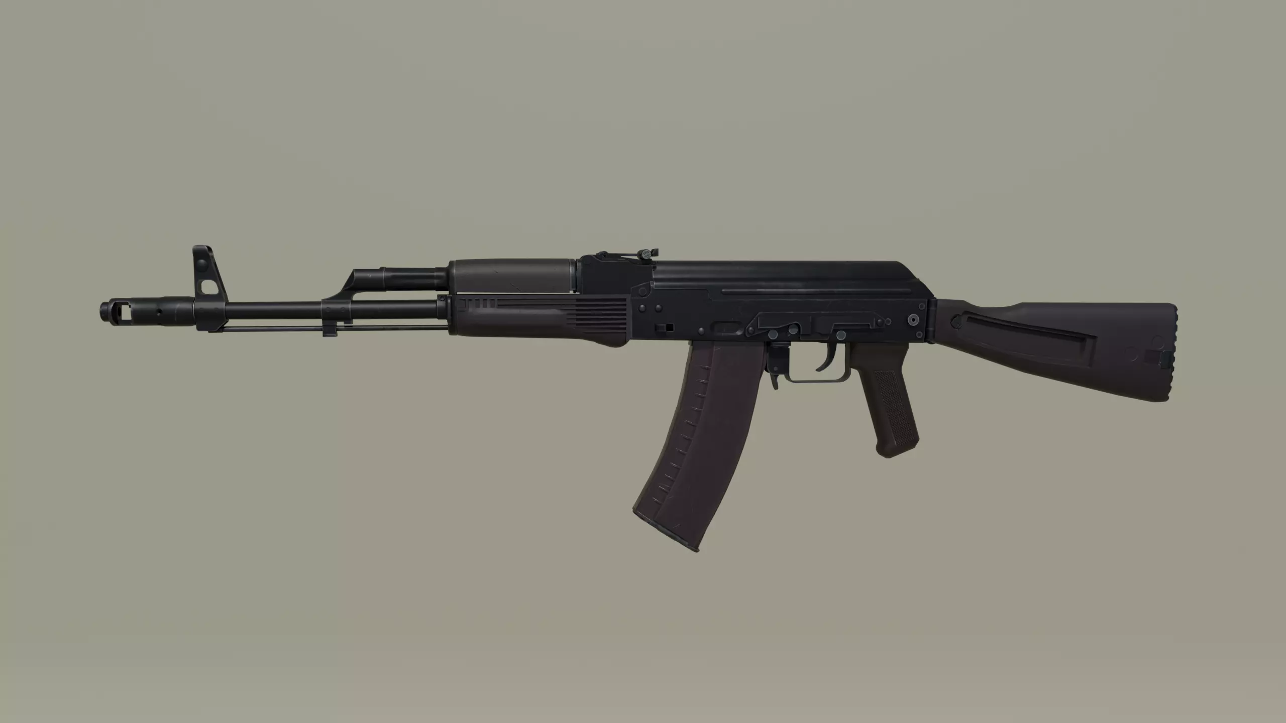 AK-74 Modular Assault Rifle Low-poly 3D model