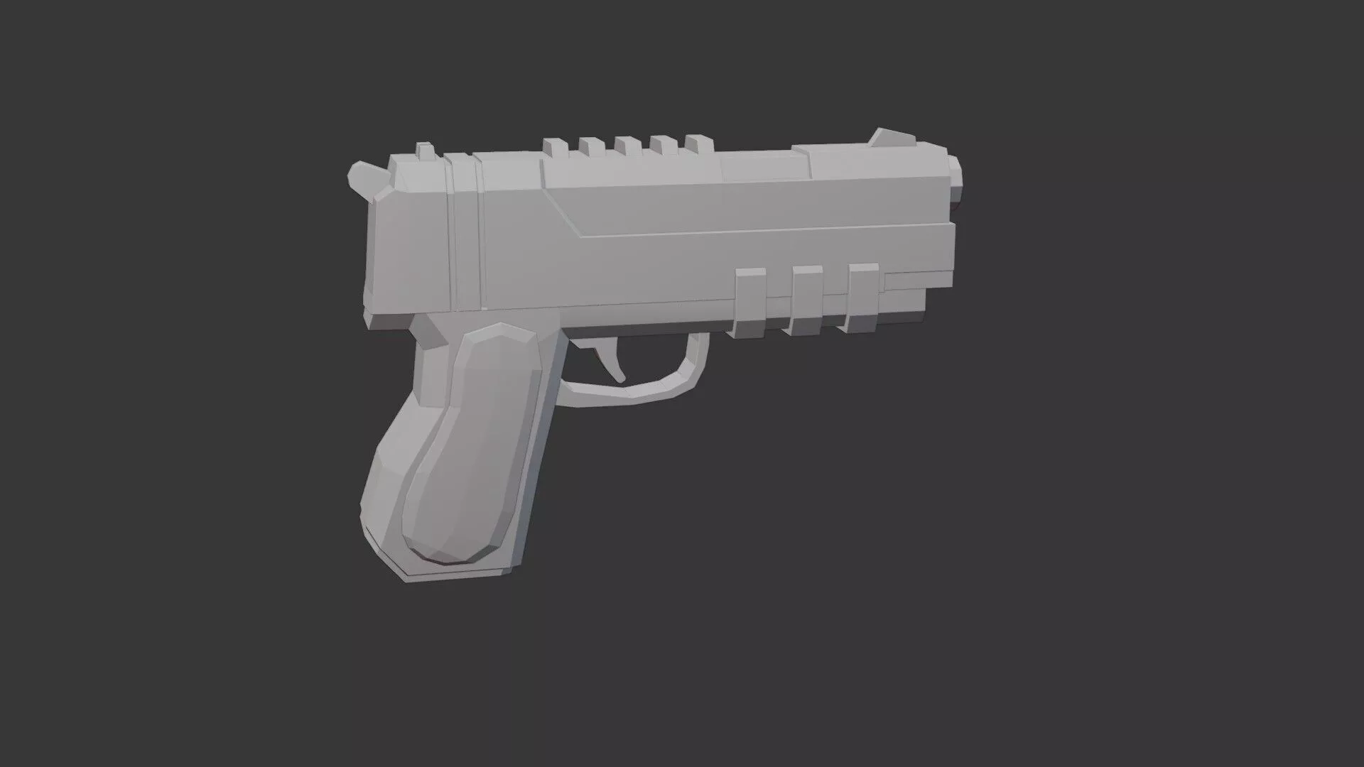 Game Ready Realistic Handgun with Clean Topology 3D MODEL Low-poly 3D model