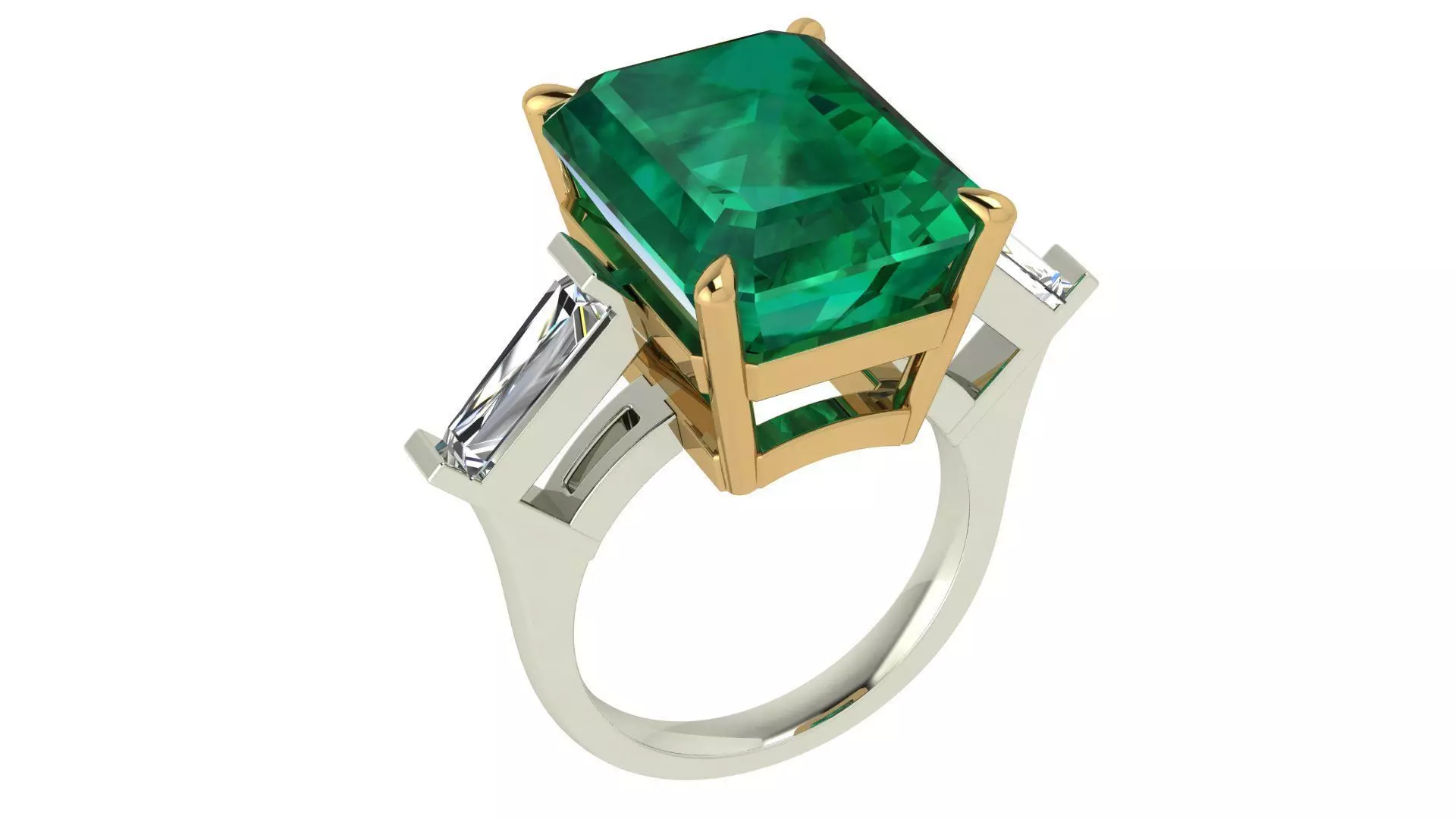 Emerald Ring 3D print model