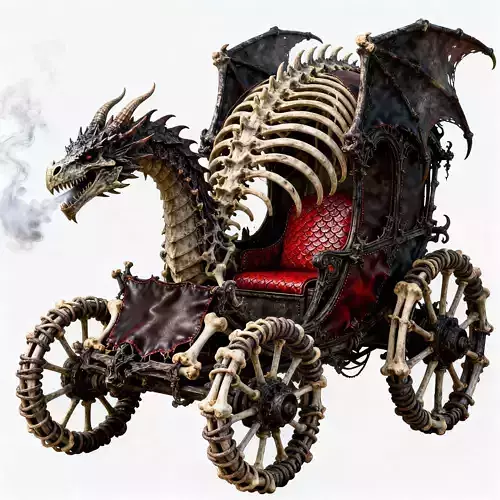 Draco-Drift Bone Chariot 3D Model
