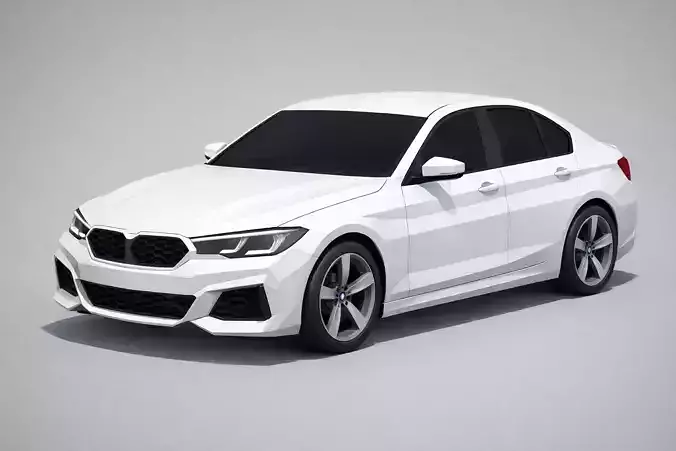 Generic Sedan Car Low Poly Optimized Vehicle Asset low-poly 01