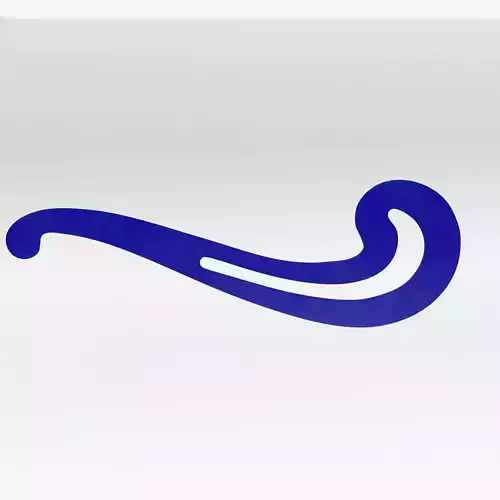 French Curve - 3D Print Ready - Model - F 3D model