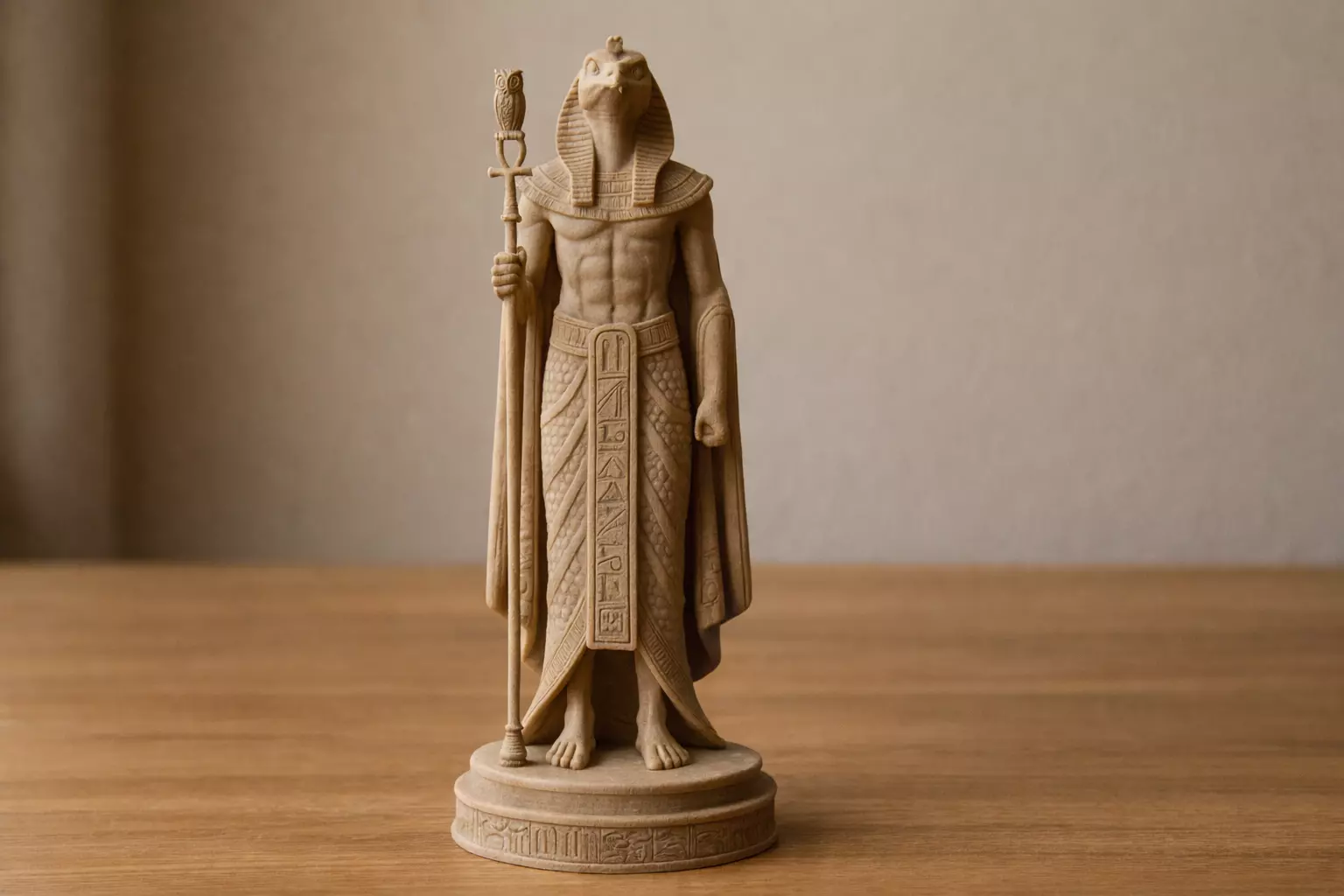 Ancient Egyptian Serpent Pharaoh Statue 3D Print STL Sculpture 3D print model