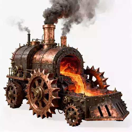 Molten Maker Dwarven Forge-Engine 3D Model