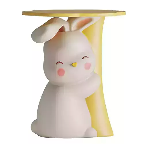 Rabbit Pedestal Table Kids Room Decor