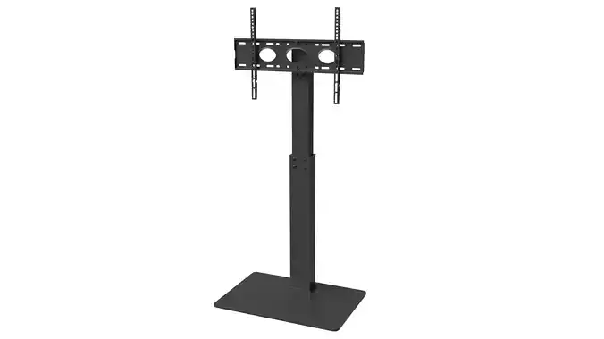 Minimalist TV Floor Stand Studio Easel Tripod Mount Low-poly 3D model