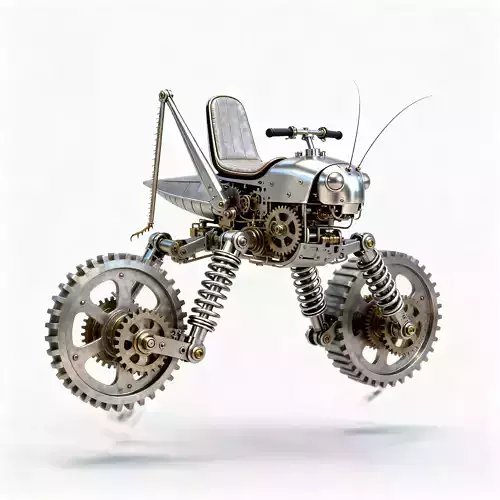 Spring-Step Mechanical Grasshopper 3D Model