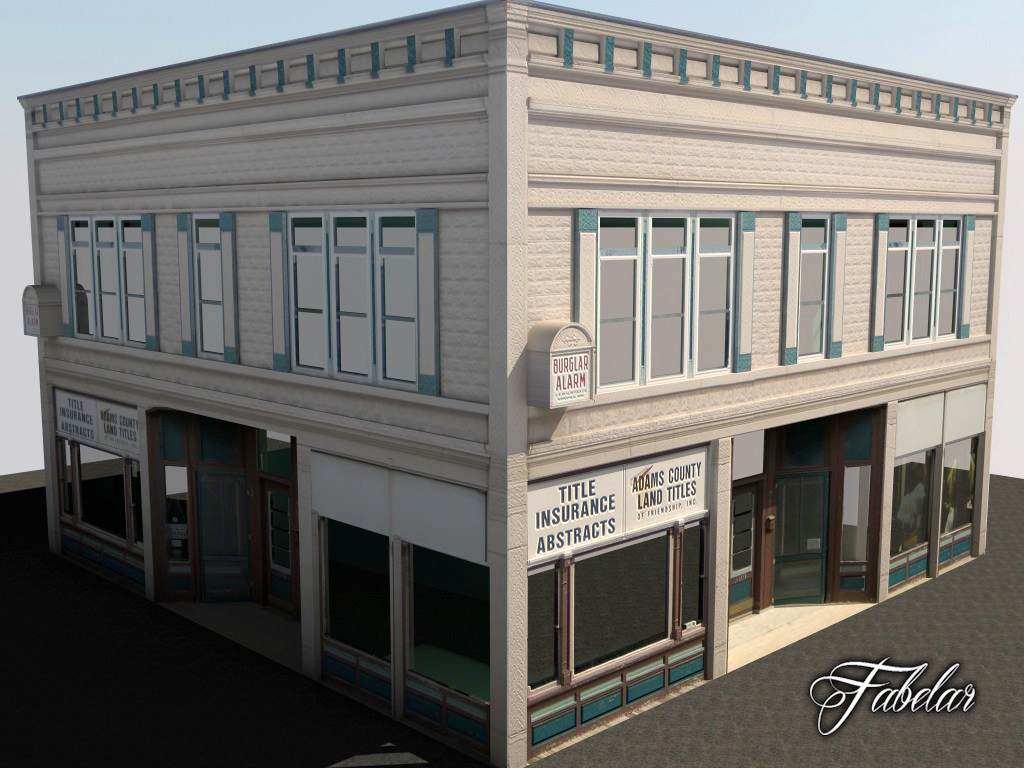 Building 04 Low-poly 3D model_1