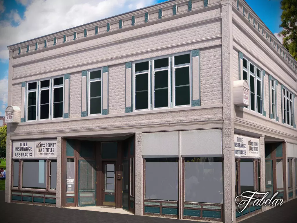 Building 04 Low-poly 3D model_0