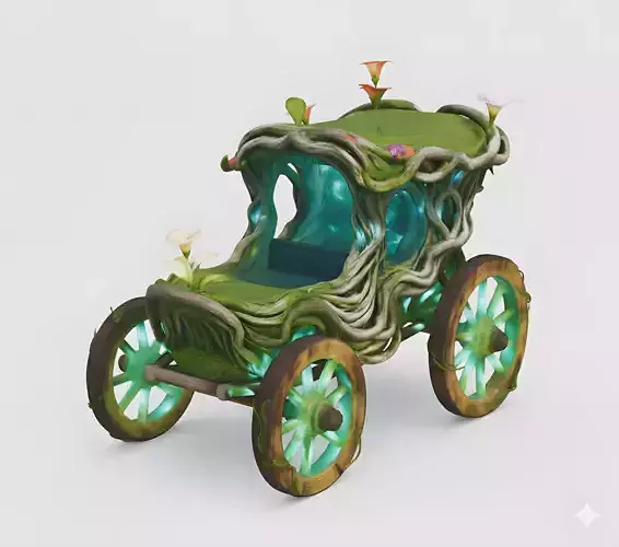 Nature Grace Living Elven Carriage 3D Model