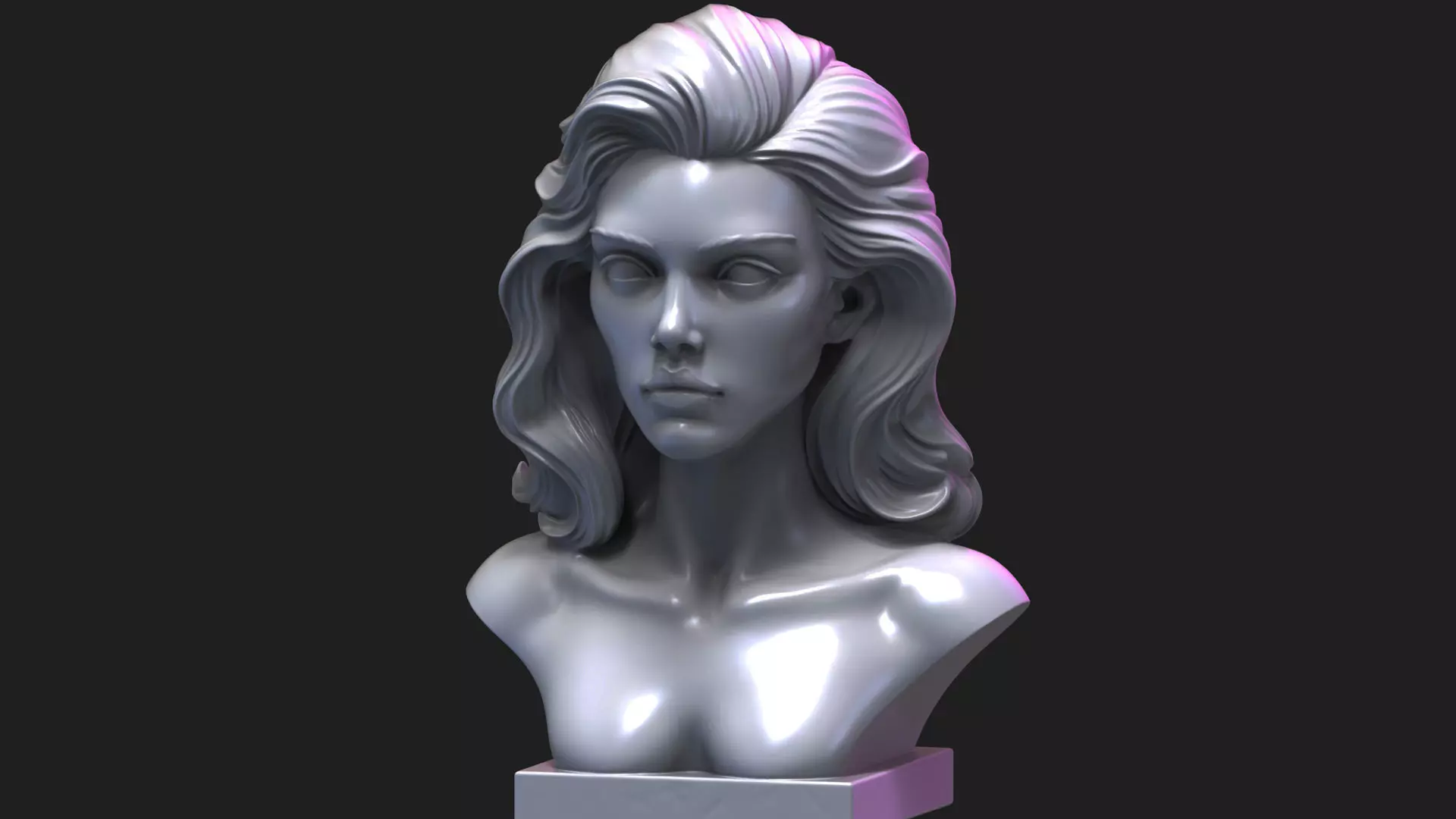 Modern Female Bust In Classical Sculpture 3D Model 3D print model