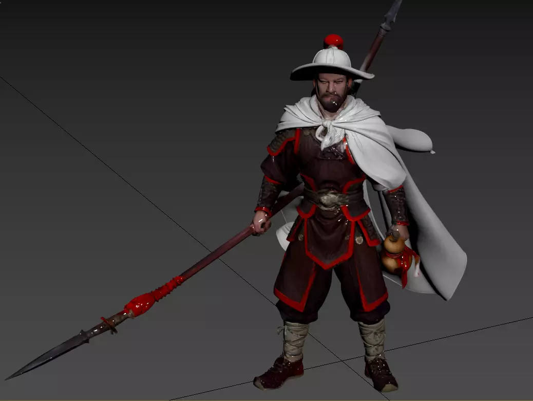 9 Chinese Style - - Leopard Head in Linchong 3D model