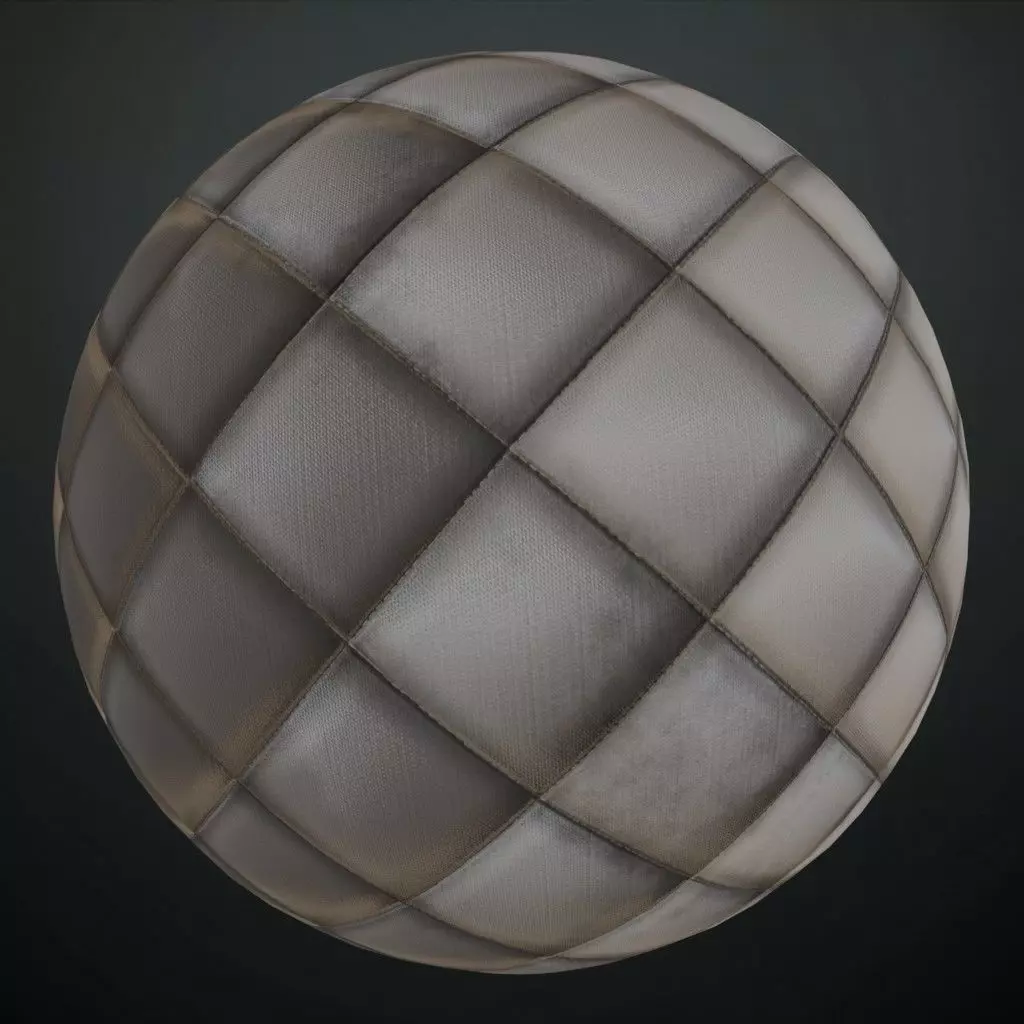 Vintage Diamond Stitched Quilted Fabric PBR Seamless Texture