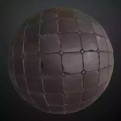 Weathered Charcoal Octagonal Stone Tiles PBR Seamless Texture