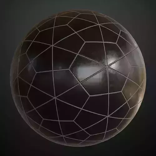 Modern Black Irregular Polygonal Stone Tiles PBR Seamless Texture