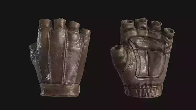 Fingerless Leather Glove