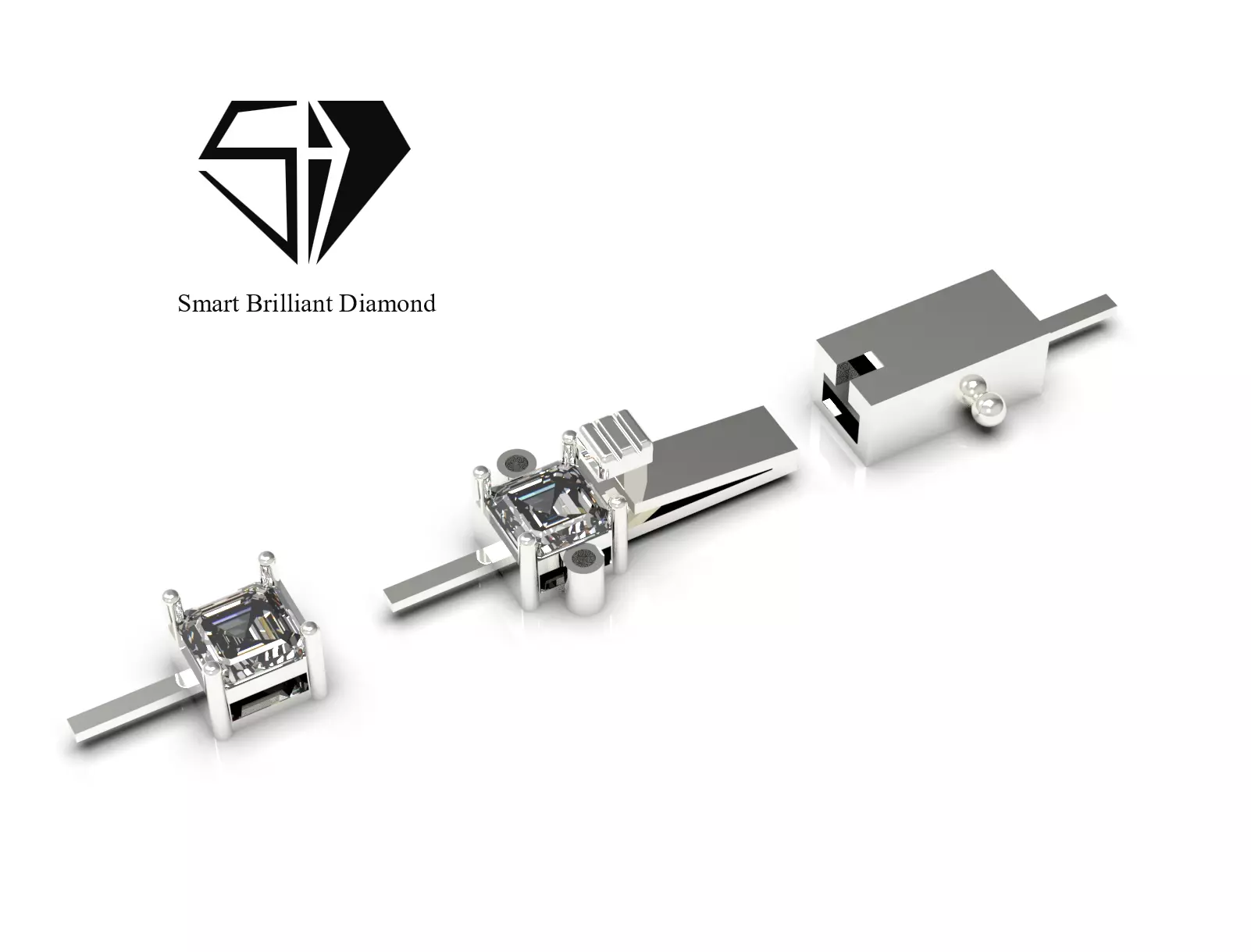 Tennis Bracelet Clasp and Link model gl0046 3D print model