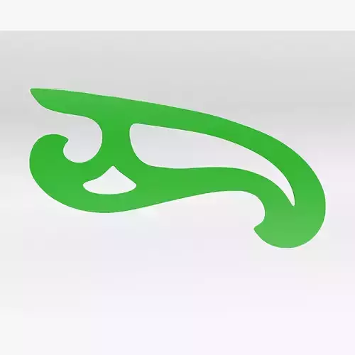 French Curve - 3D Print Ready - Model - C