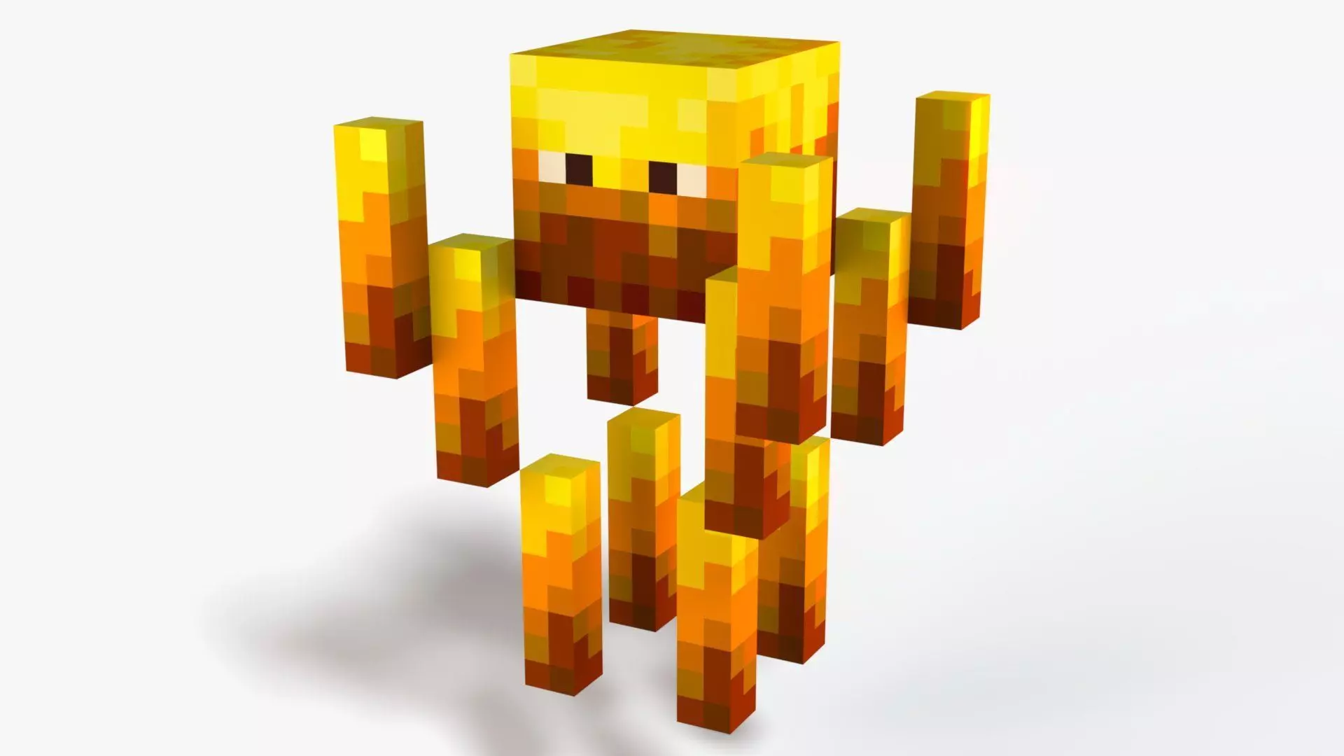 Minecraft Blaze Low-poly 3D model