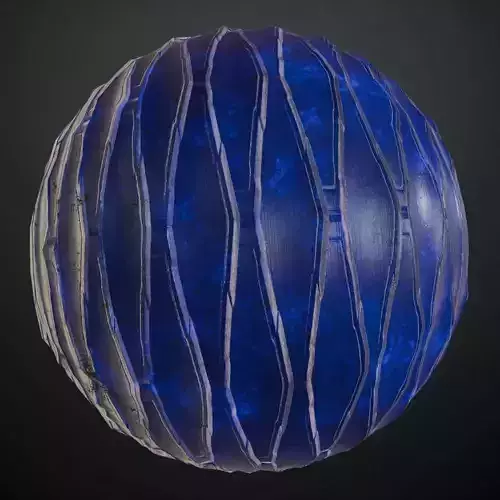 Sci-Fi Weathered Cobalt and Silver Industrial Panels PBR Texture