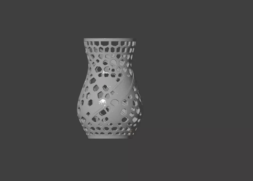 Spiral Honeycomb Lattice Vase STL 3D Print 3D print model