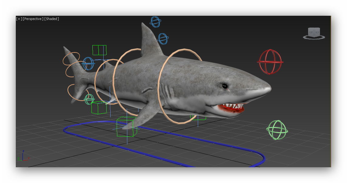 Great white shark  Low-poly 3D model_8