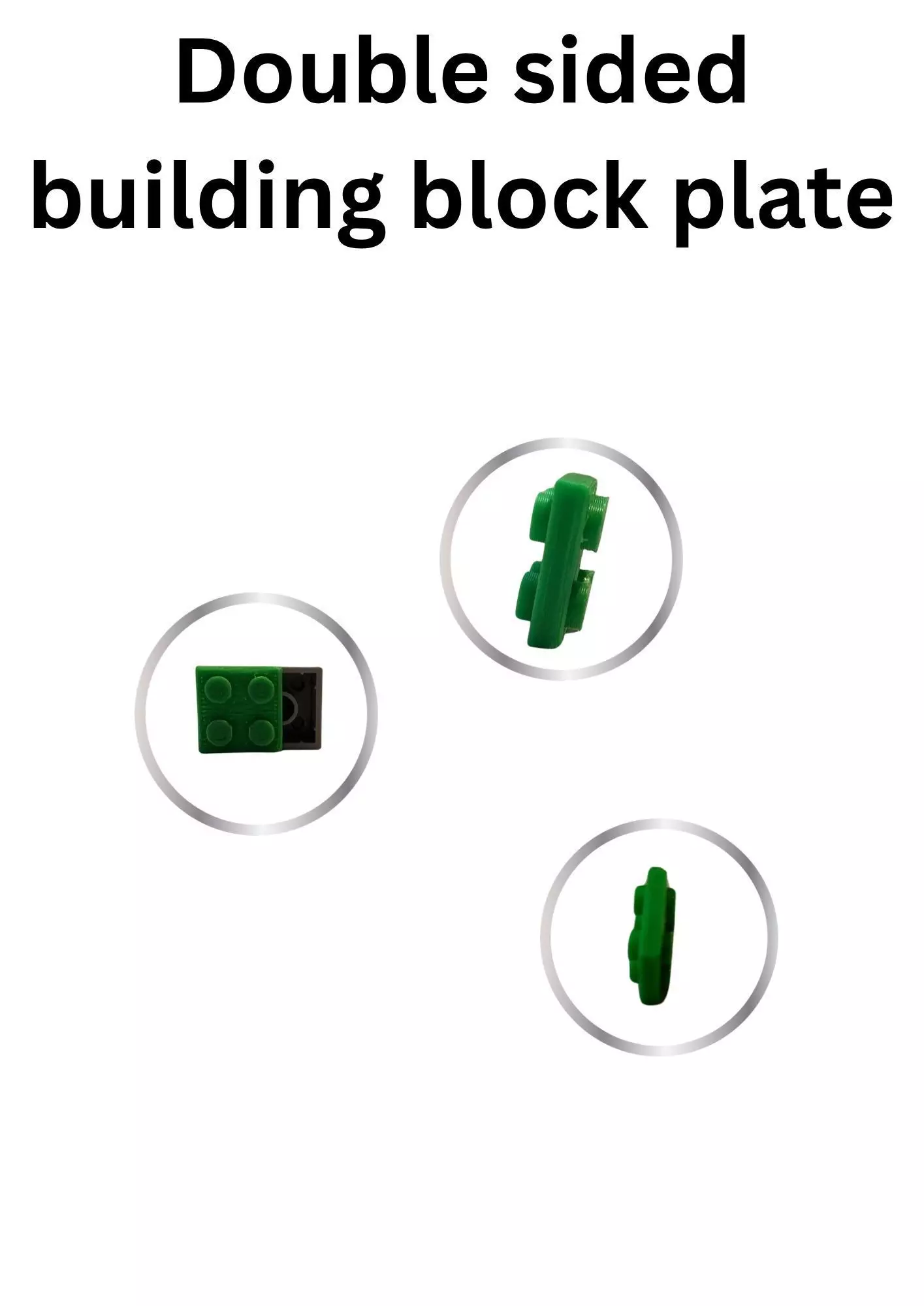 Double sided building block plate 3D print model
