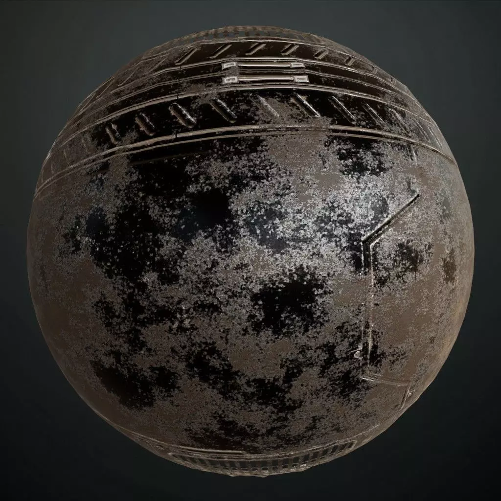 Rusted Metal Plate Transparent PBR Seamless Texture