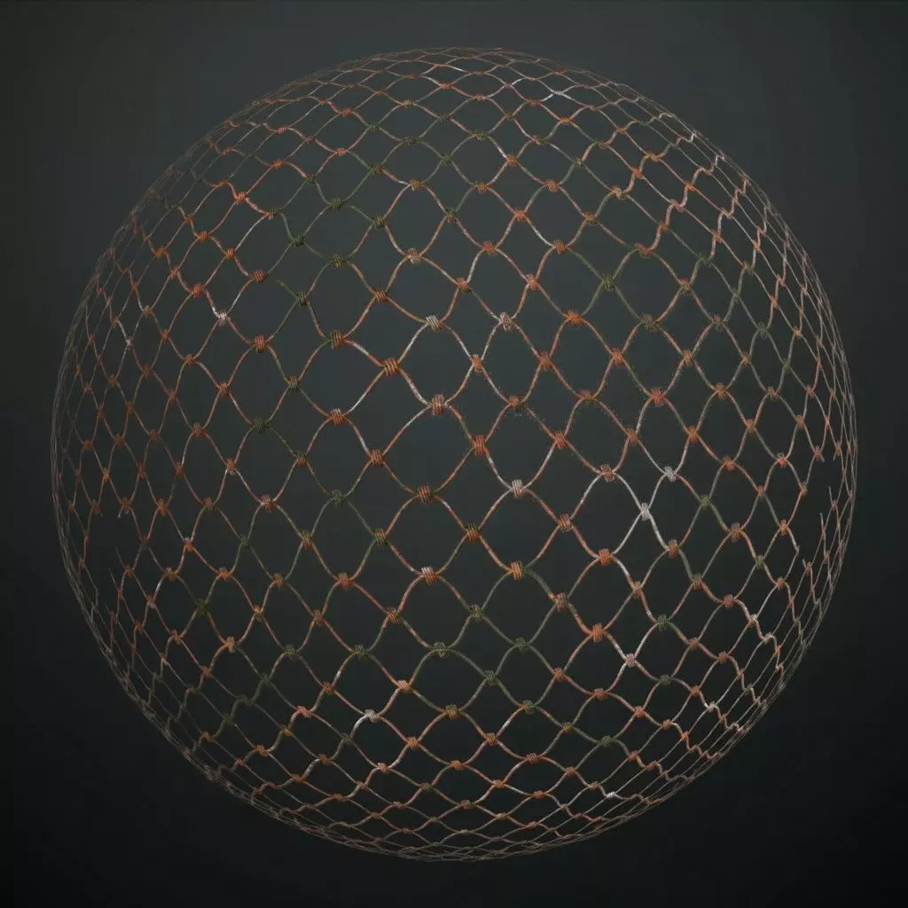 Rusted Fence Metal Perforated PBR Seamless Texture