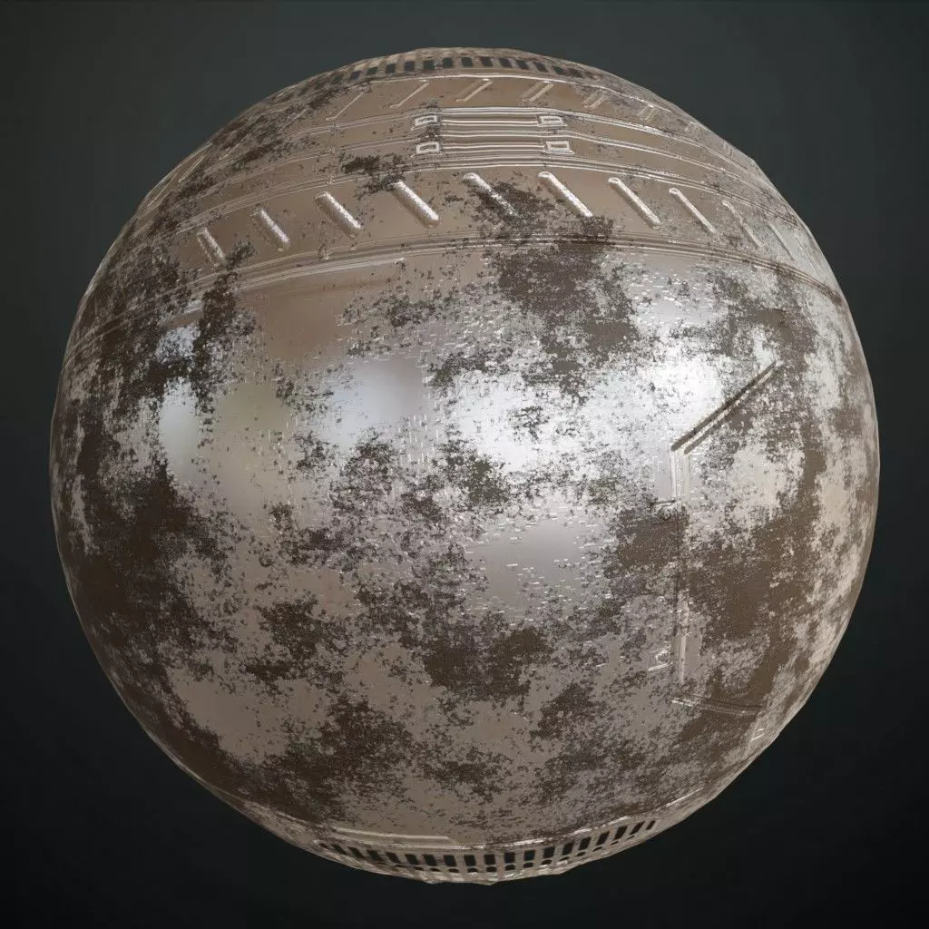 Rusted White Metal Plate Transparent PBR Seamless Texture