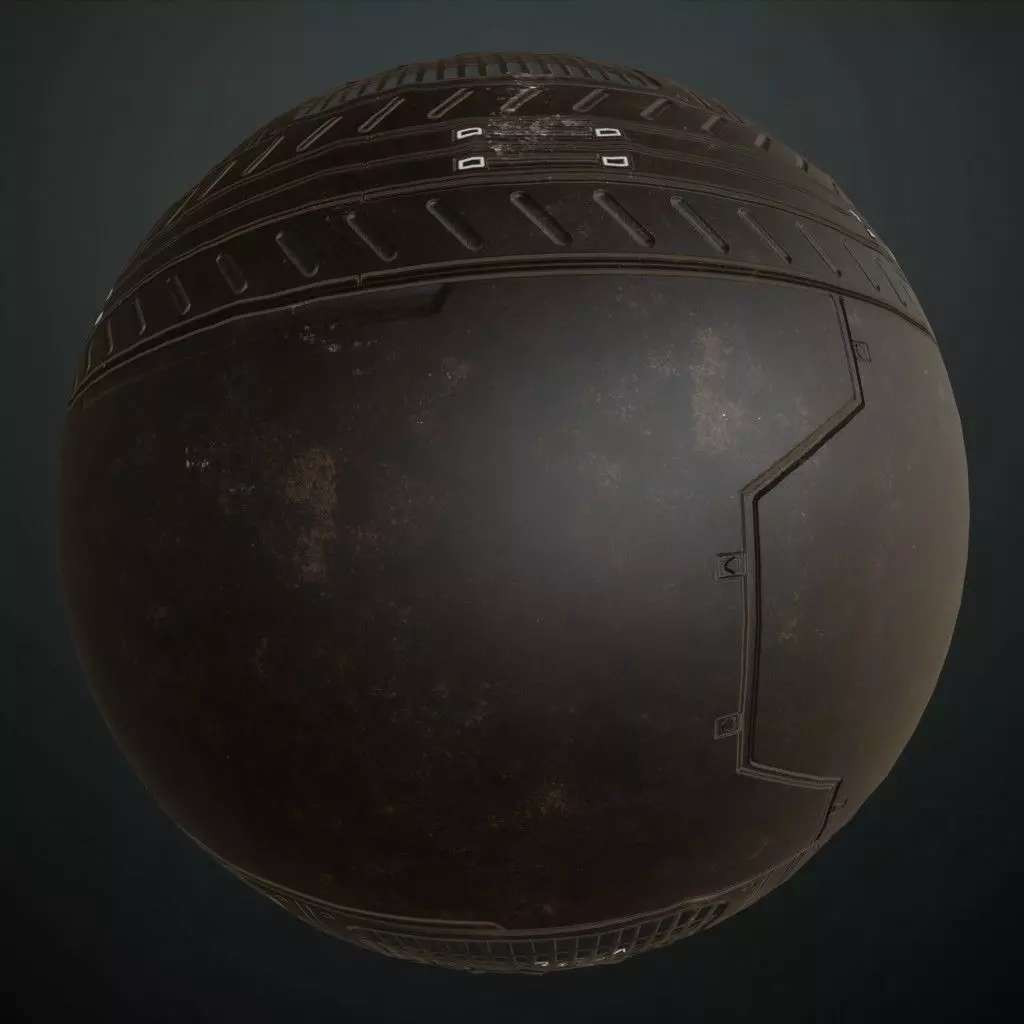 Rusted Black Metal Plate Transparent PBR Seamless Texture